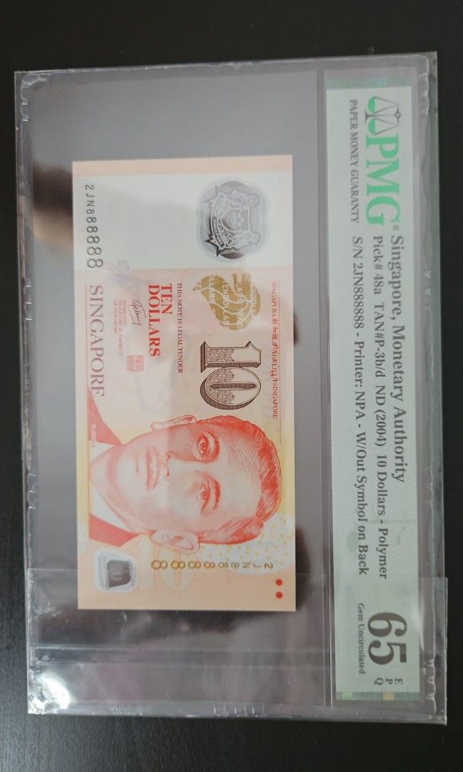 $10 solid #8 (Category: Currency) located in Singapore. Submitted by blinkblinkpinkhouse (Listing ID 1276943349, Image 1). Description: $10 solid #8.