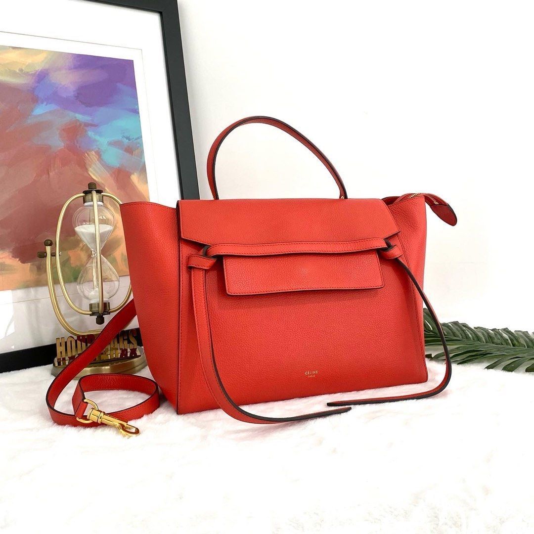 Celine micro belt hotsell bag red