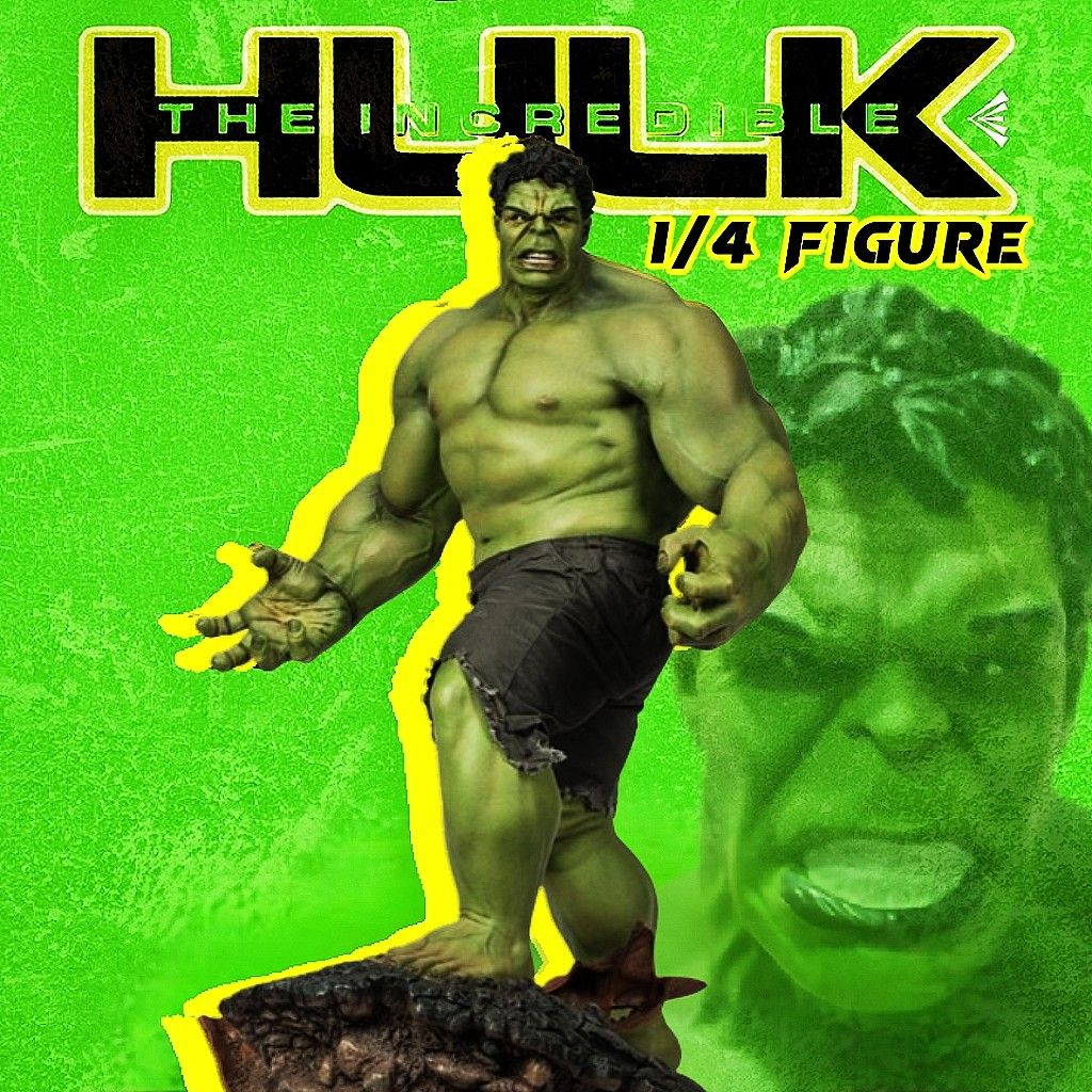 超巨大🔮電影The Incredible Hulk 套裝/變形俠醫1/4💫60cm FIGURE 綠