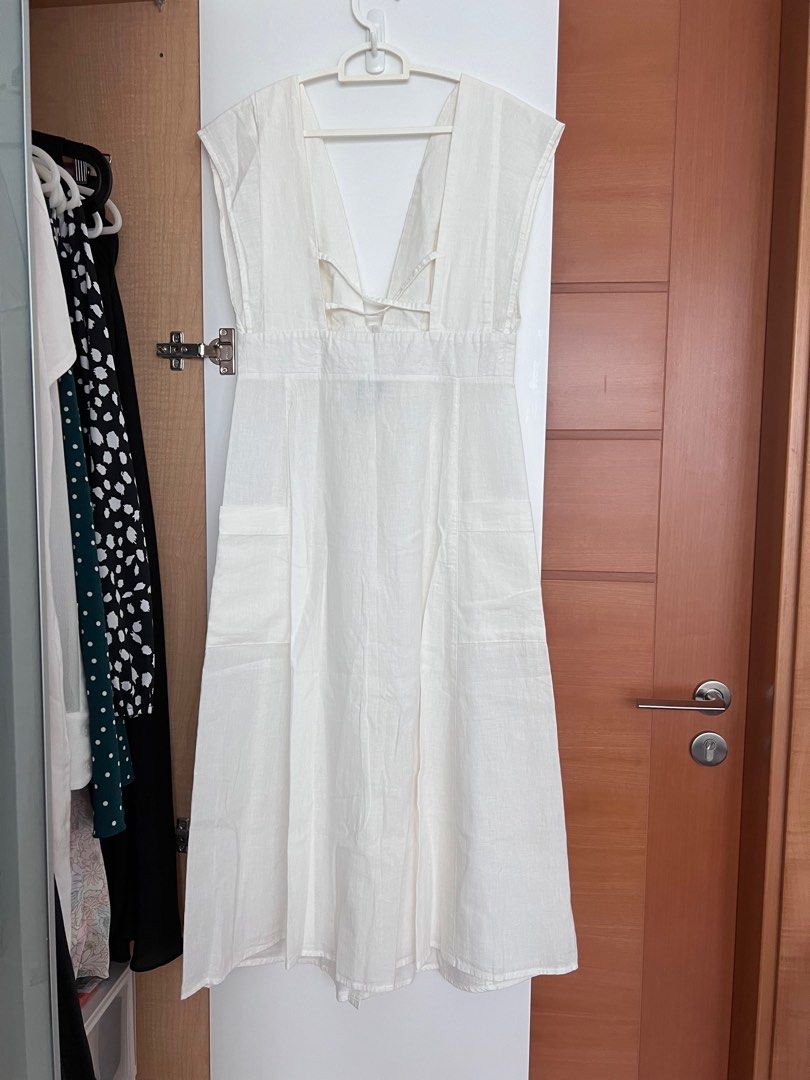 White linen dress asos online