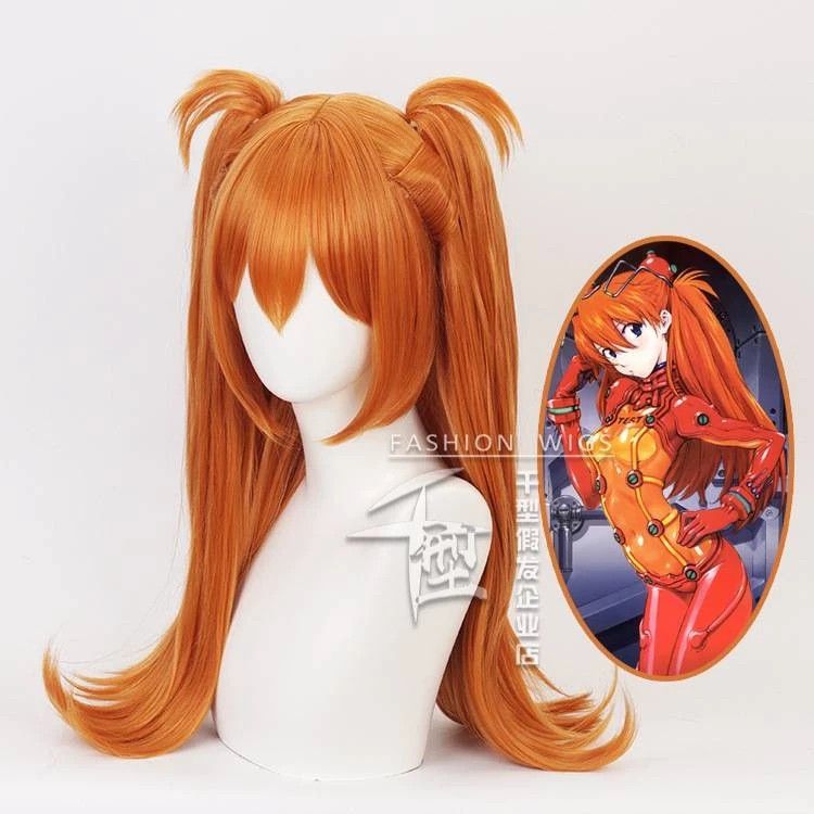 Orange clearance anime wig