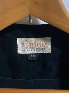 Authentic 90s Chloe Black Formal Buttondown dress for Women’s, 9AR on tag dimes is 17 X 45.4