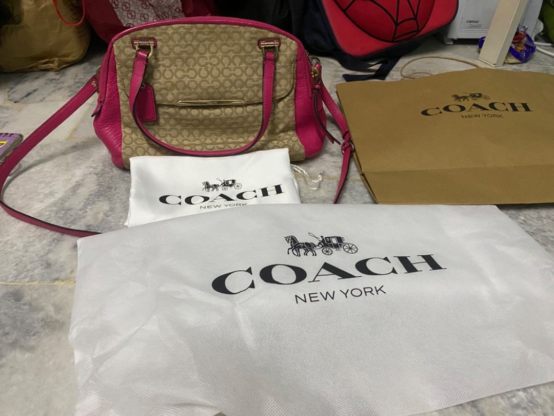 Authentic coach hot sale paper bag