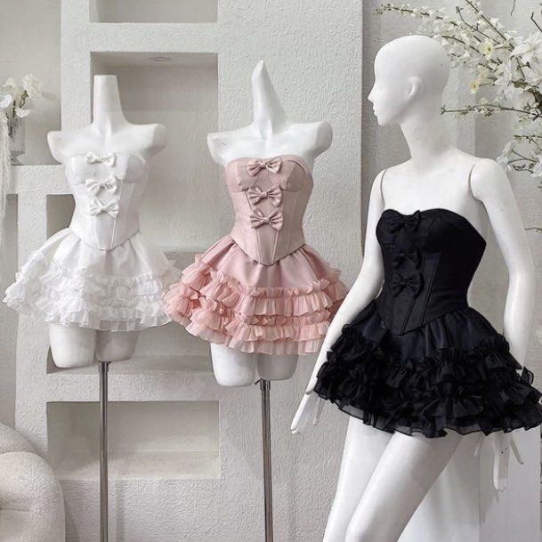 Babydoll Coordinates Sets With Bow Corset Trending (Category: Sets or Coordinates) located in Quezon City. Submitted by rubyjanesells (Listing ID 1276913852, Image 2). Description: — size Medium (BLACK SET ONLY) — never been used — rfs: will buy the other color mop: gcash/cod (with fees) mod: sco, ggx, j&t .