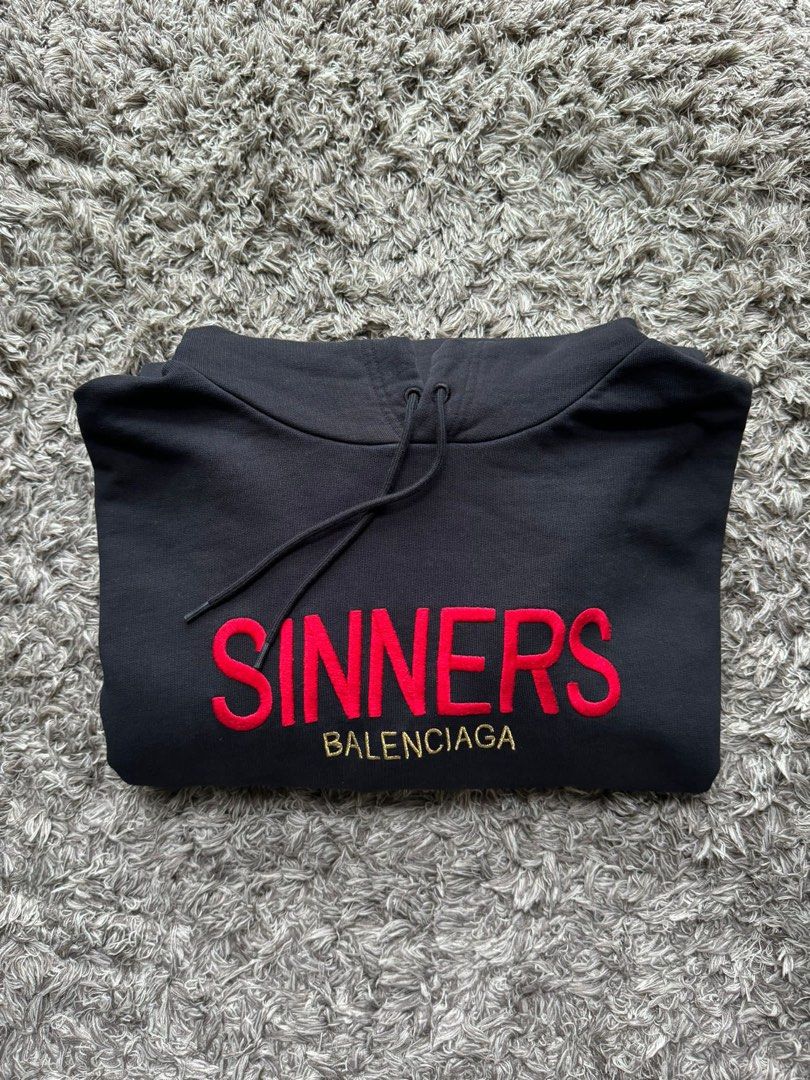 Balenciaga sinners hoodie grey shop