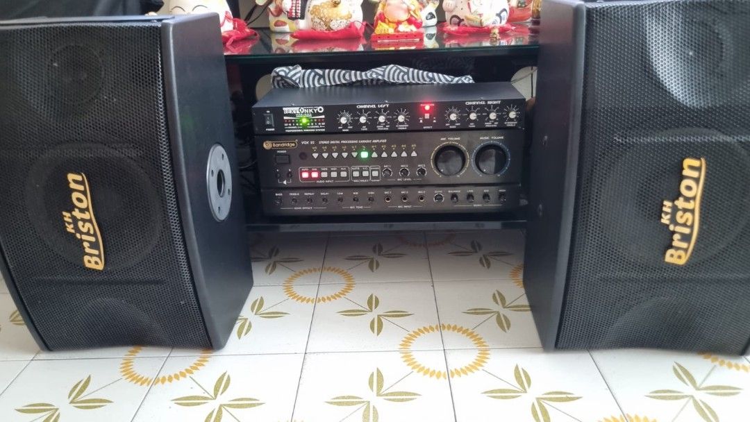 Bandridge Stereo Digital Karaoke Amplifier set with speakers, Audio ...