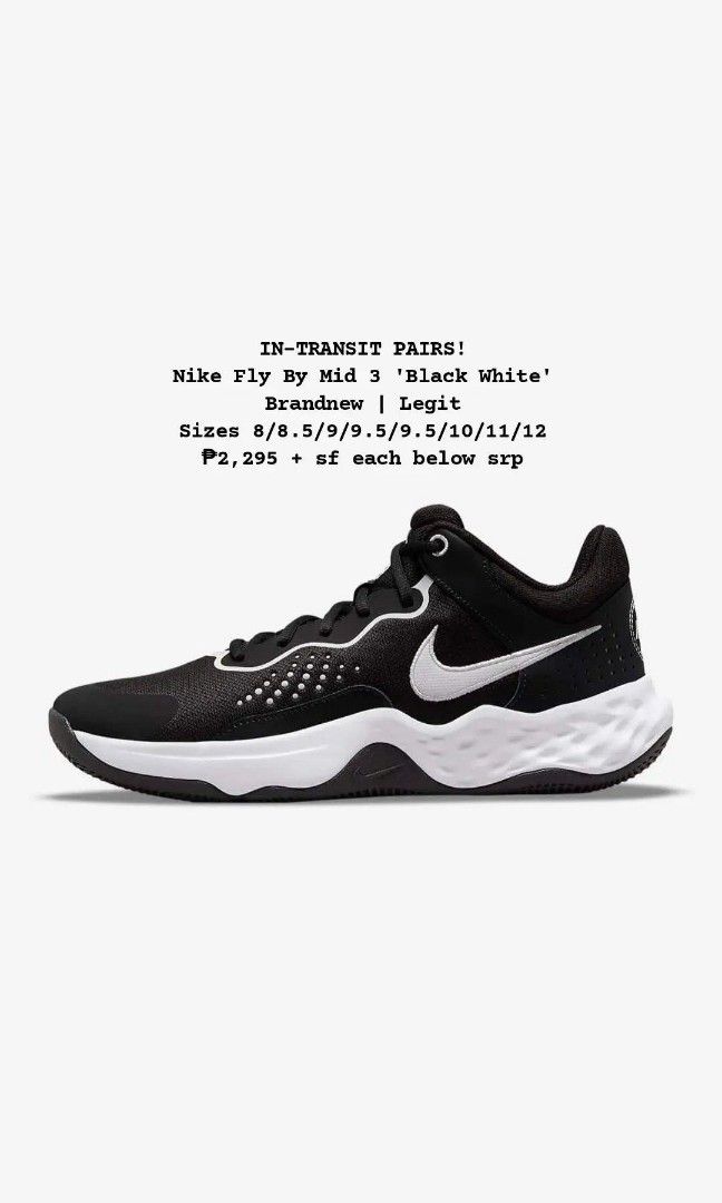 Fly by mid 3 black / white