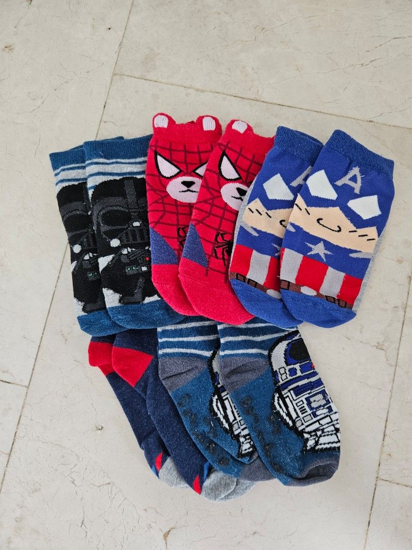 Blessing, MAIL ONLY: Socks for Children (23-28cm) - Star Wars, Spiderman,  Captain America, Babies & Kids, Babies & Kids Fashion on Carousell