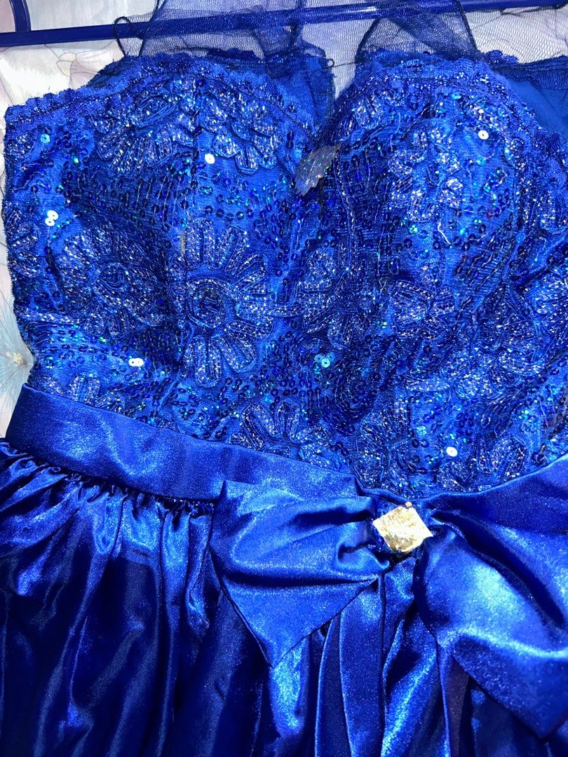 Blue Cocktail Dress Small, Women's Fashion, Dresses & Sets, Evening dresses  & gowns on Carousell