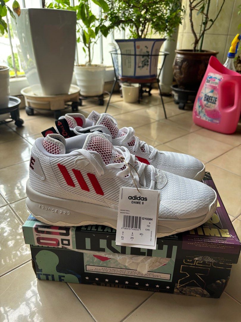 Dame 5 top white red