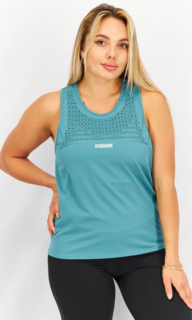 Brand New GYMSHARK ENERGY SEAMLESS LOOSE TANK IN TEAL GREEN - XS, Women's  Fashion, Activewear on Carousell
