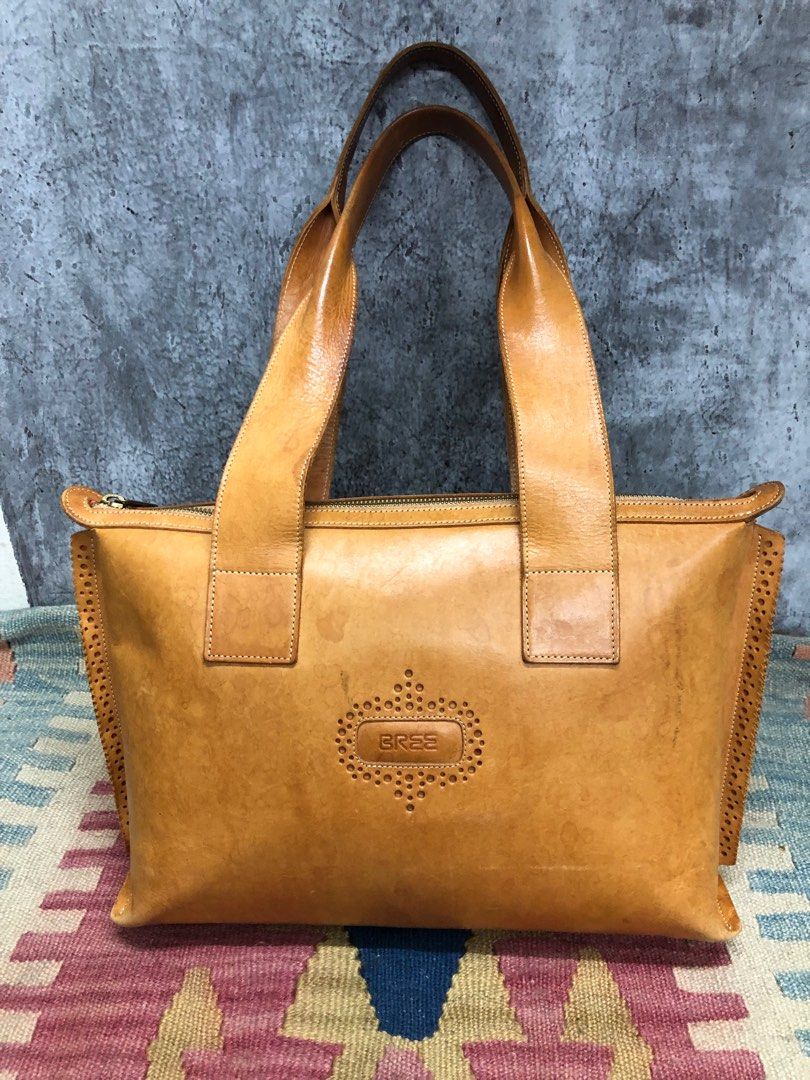 BREE Crossbody Leather Bag Old Bronze Color | eBay