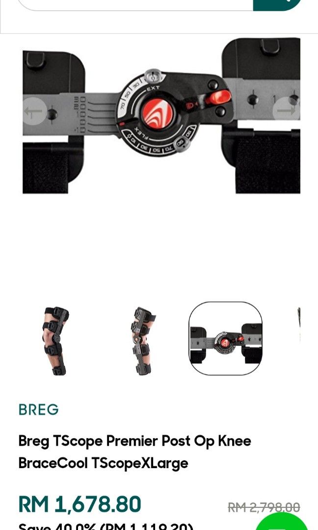 Breg T scope knee brace post op acl, Sports Equipment, Other Sports