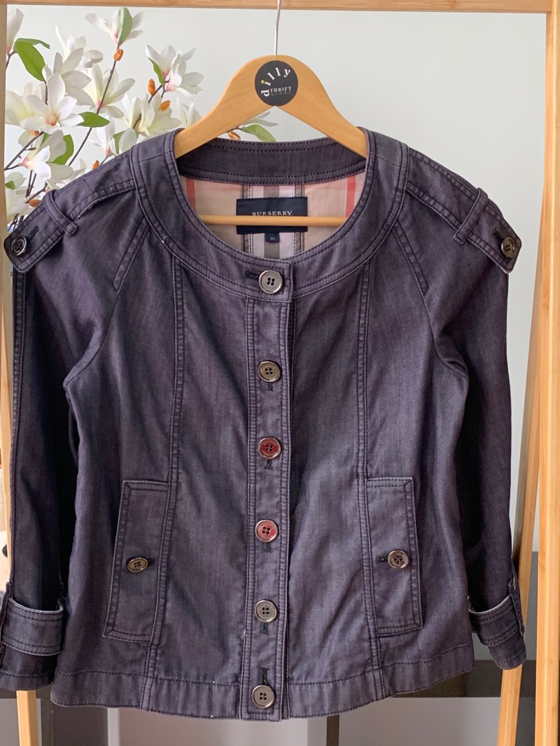 Burberry jeans top womens purple