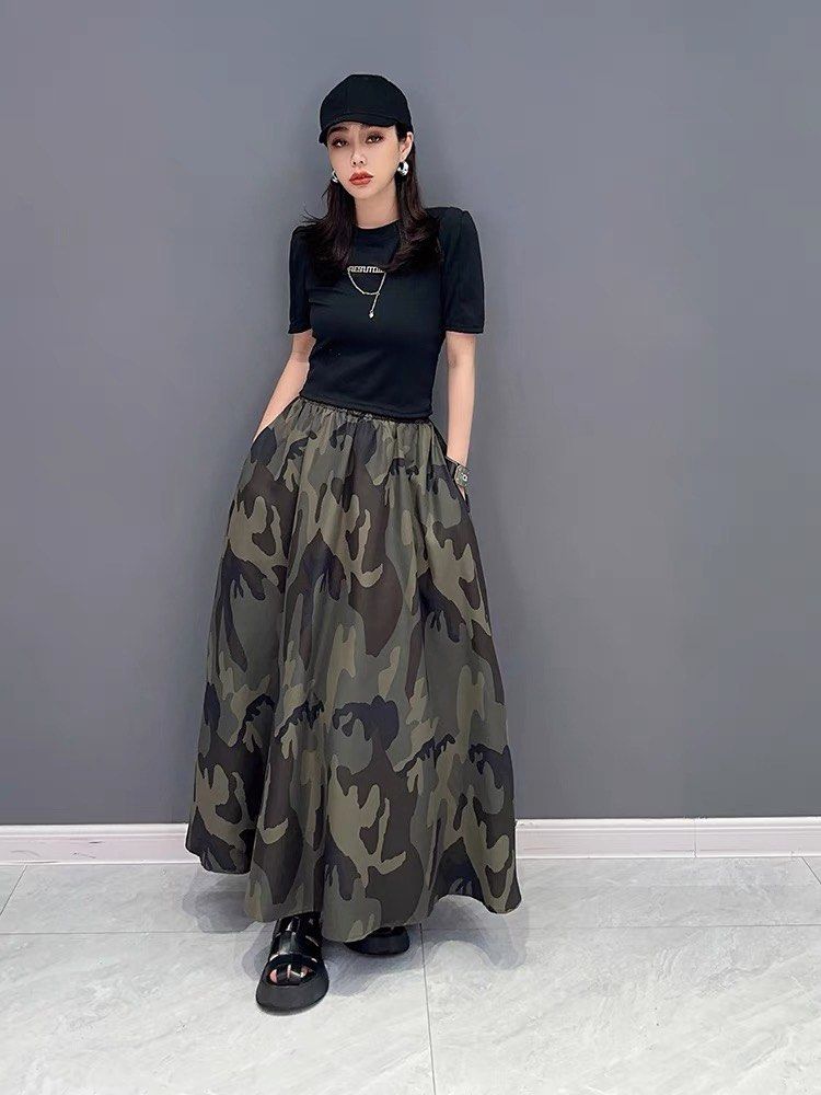 Camouflage online skirt maxi