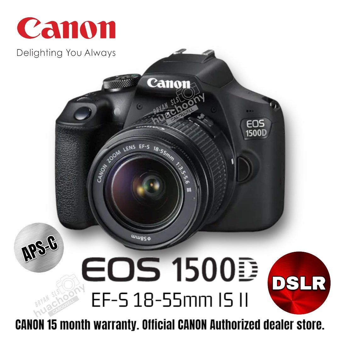 Canon EOS 1500D DSLR Camera with 1855mm IS II ( YEAR 2024
