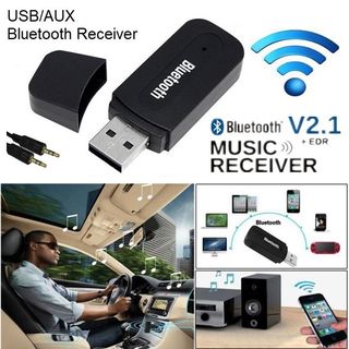 AGPtek Protable Car Aux Bluetooth Adapter, Bluetooth Receiver for Mp3 Music  Streaming Sound Speaker System, Hands free Audio Adapter, Bluetooth Car  Kits with 3.5mm Wireless Aux Jack Receiver