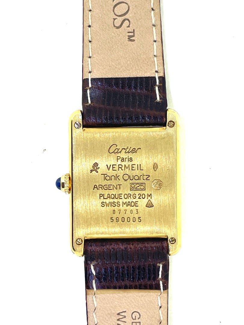 Cartier tank vermeil new arrivals argent 925
