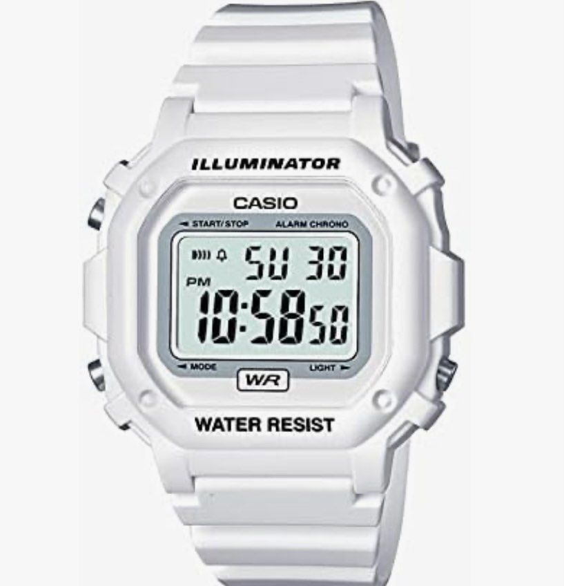 Casio white digital watch sale