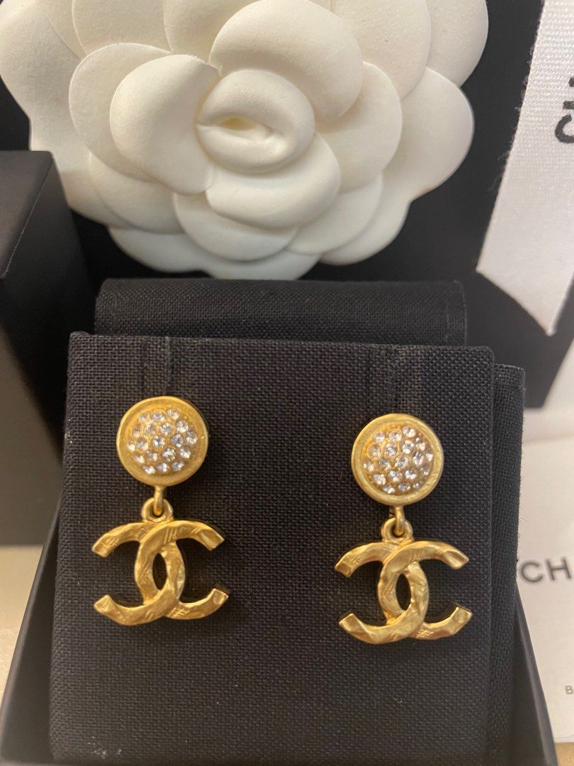Chanel double c pearl earrings hotsell