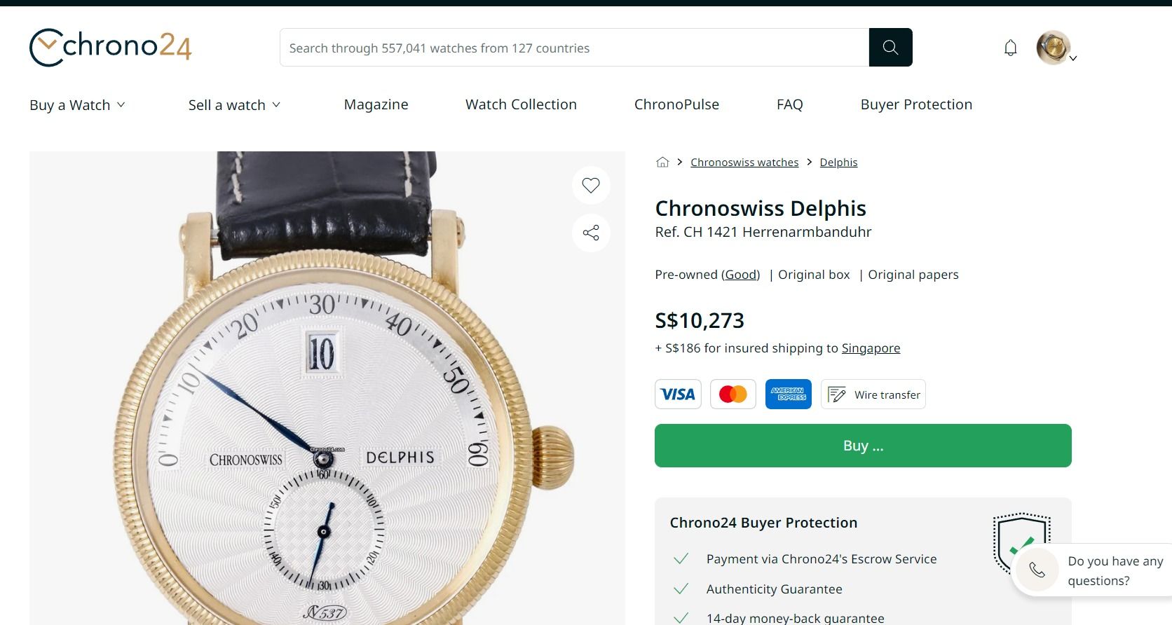Chronoswiss delphis jump hour sales