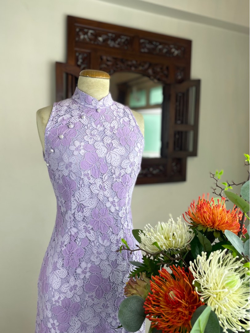 Purple clearance cheongsam dress