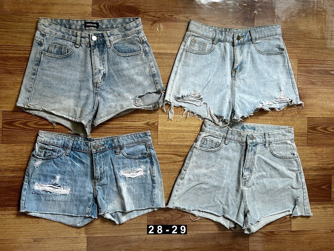 clean cut cuff denim highwaist shorts jacket (Category: Shorts) located in San Juan City. Submitted by jiyeon__ (Listing ID 1276888939, Image 1). Description: 25-26 shorts ₱130 ea jacket s-m ₱200 ea loc san juan, ncr open for shipping.