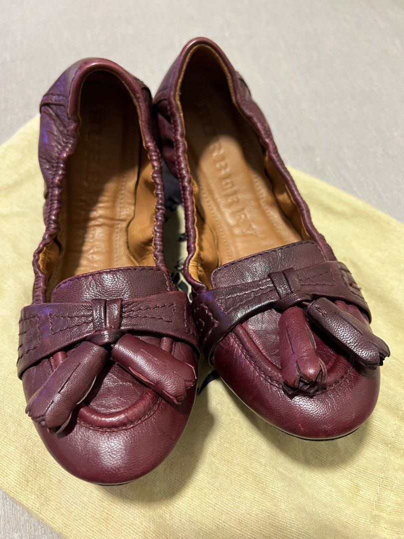 Clearance Ori BN Burberry Full Leather Ballerina Shoes Authentic