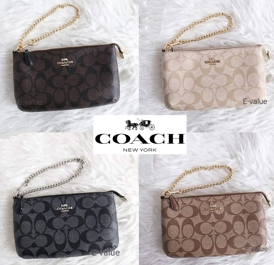 Coach Original Signature Collection Large Chain Wristlet In