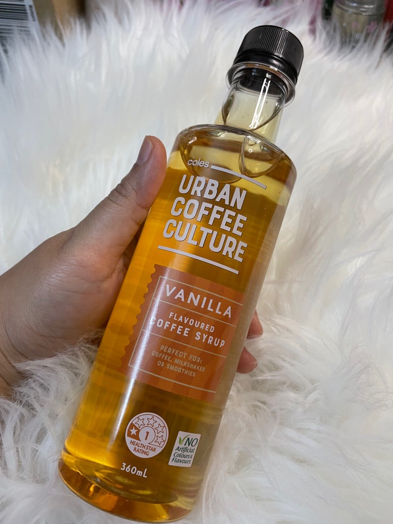 Coles urban coffee culture vanilla flavoured coffee syrup, Food