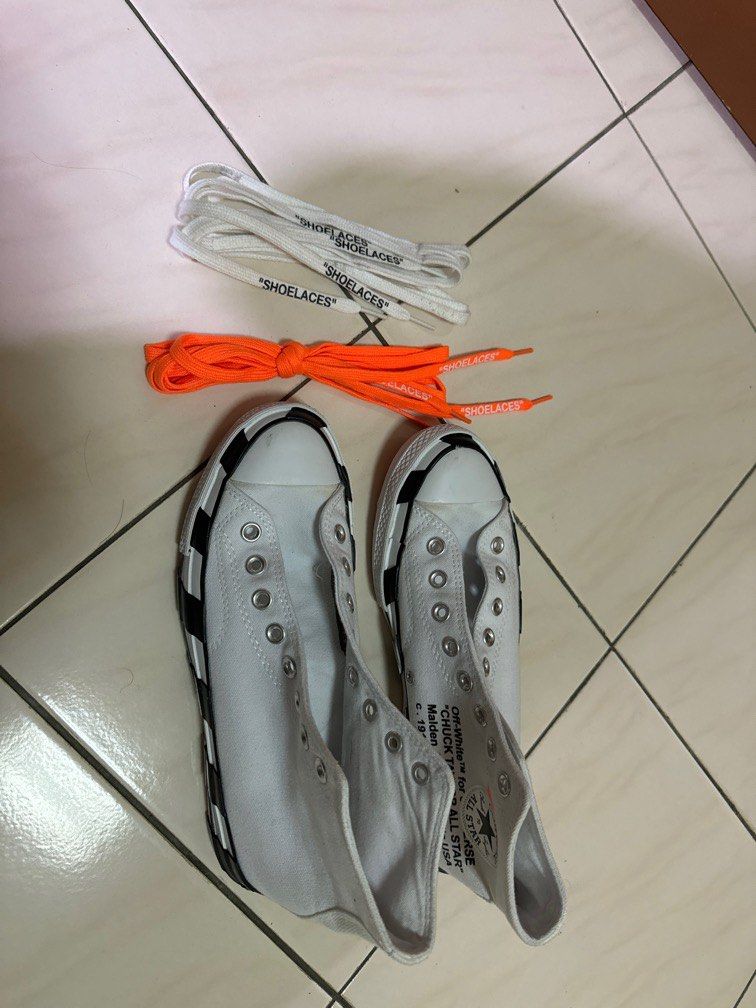 Converse off 2024 white laces