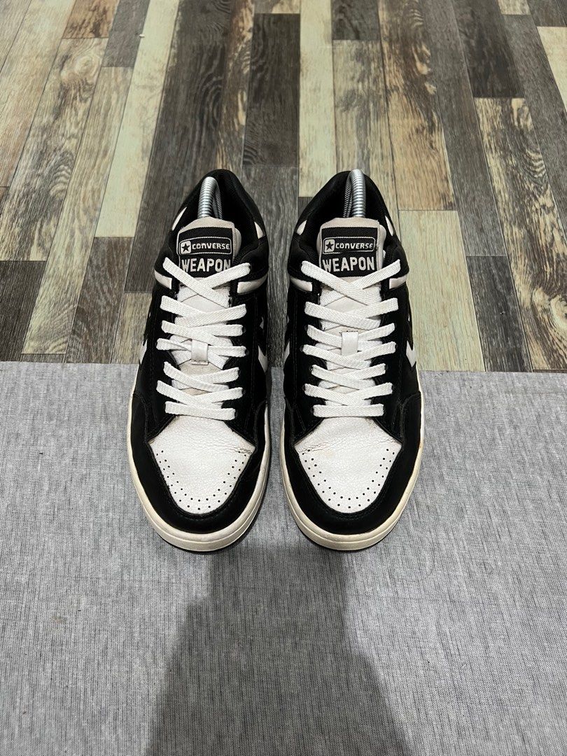 Converse Weapon Leather Low Black White 39
