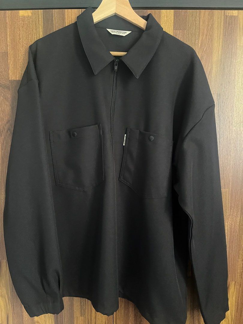COOTIE / Polyester Twill Half Zip Work L/S Shirt