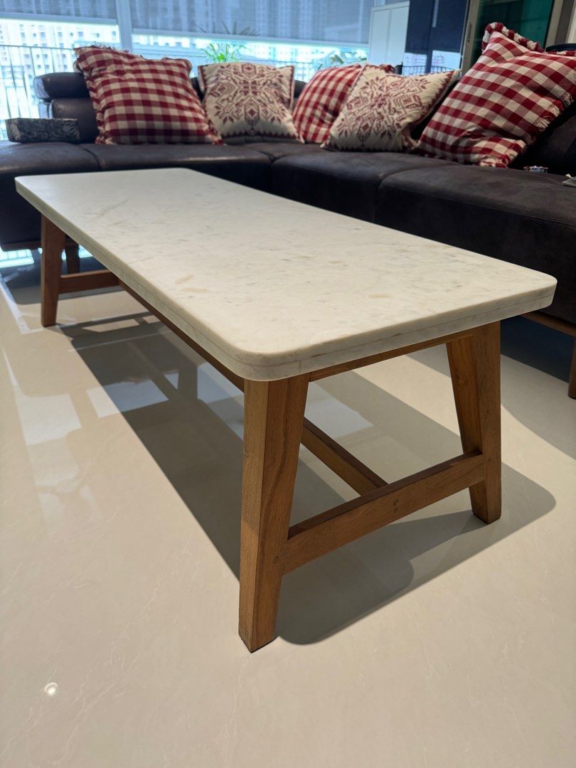 Marble coffee table shop crate and barrel