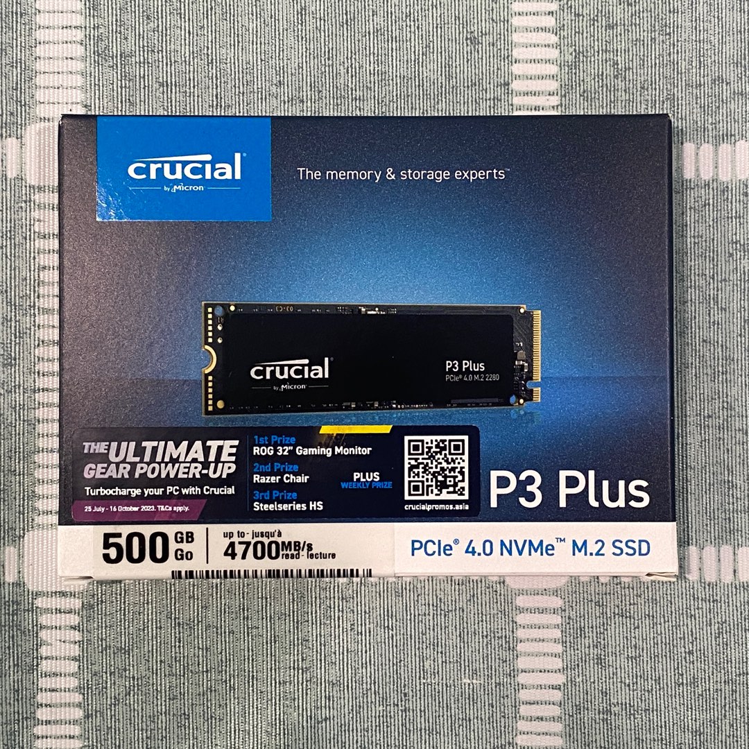 Crucial P3 Plus 1TB – M.2 SSD NVMe PCIe 4.0
