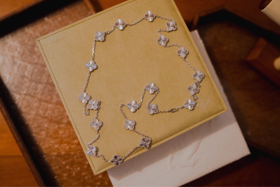 Custom white gold necklace on sale