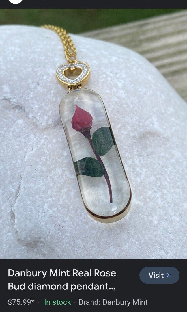 Rose bud personalized diamond pendant outlet