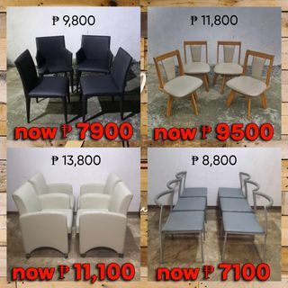 Dining chair, sold as set of 4pcs / 6pcs SALE PRICE 7100-11,100