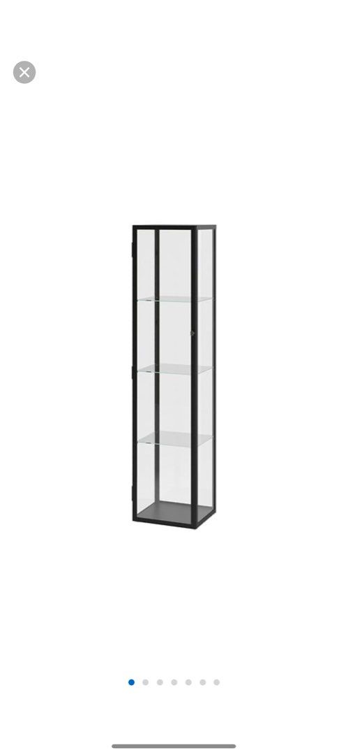 Display cabinet display shelves BLALIDEN Glass-door cabinet Black ...