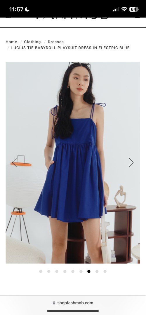 Electric blue playsuit cheap