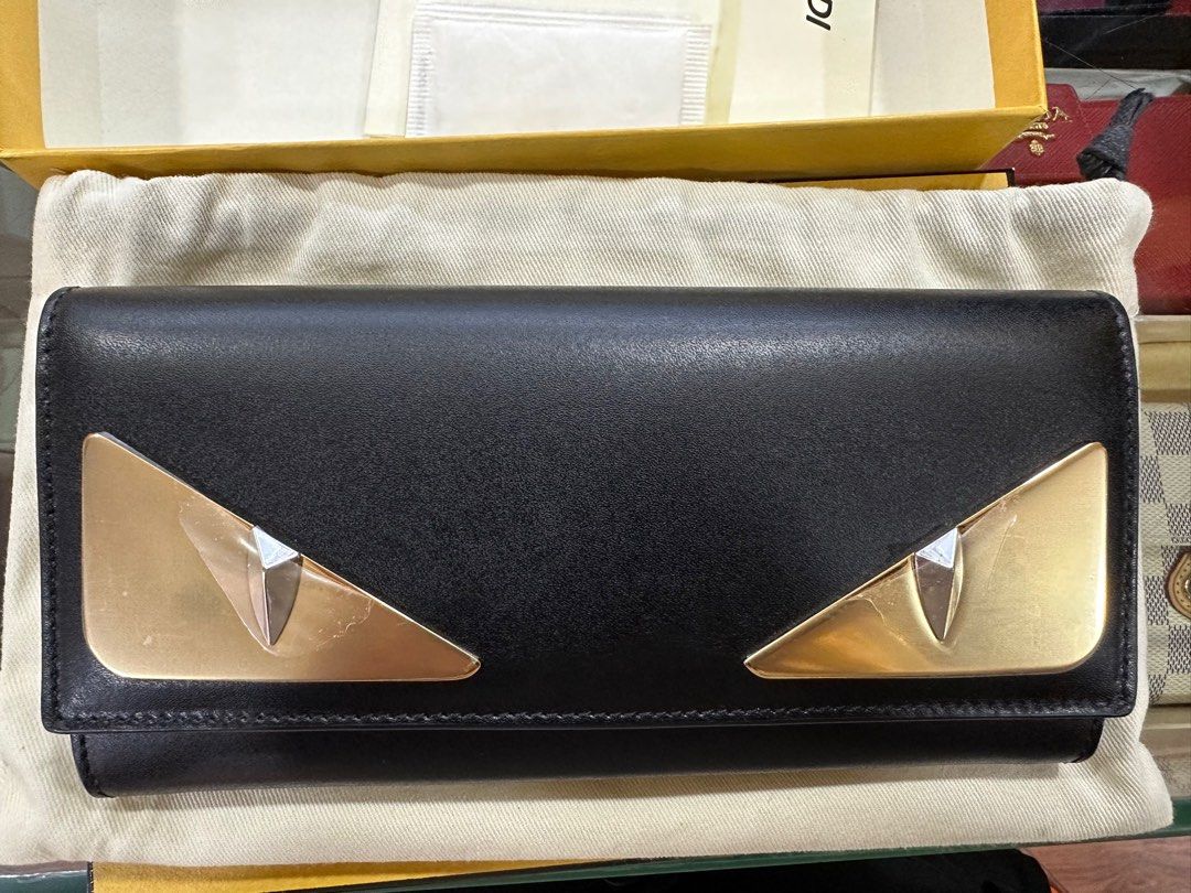 fendi monster long wallet