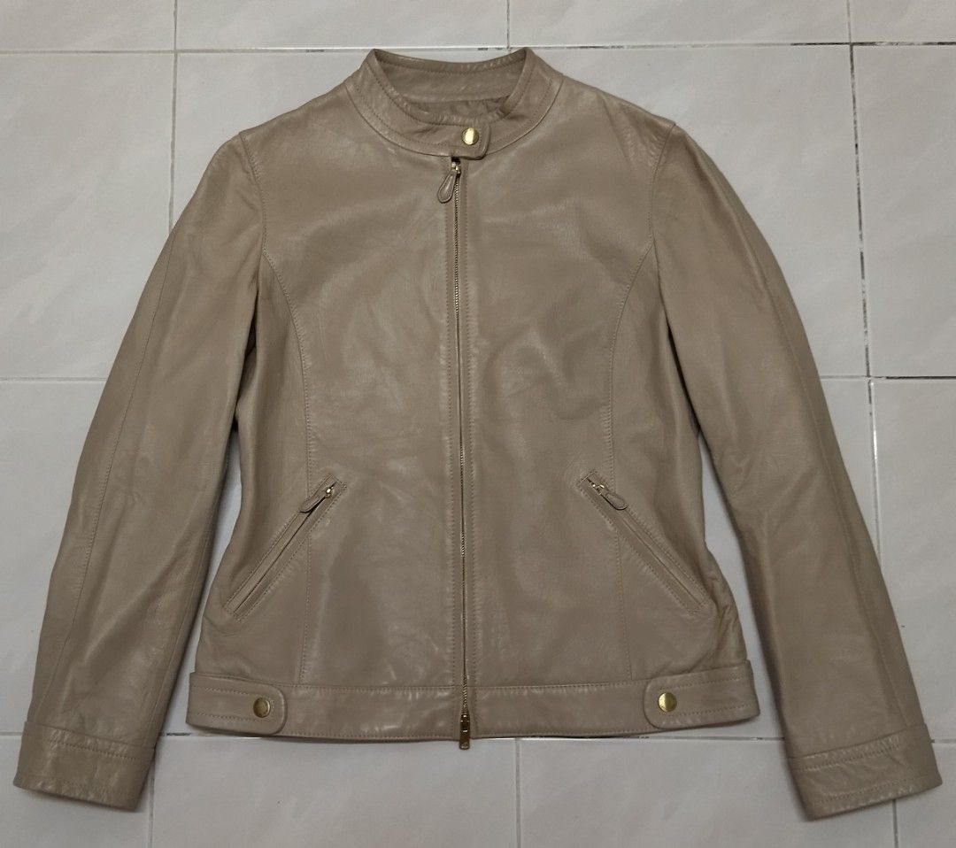 Express tan leather jacket hotsell