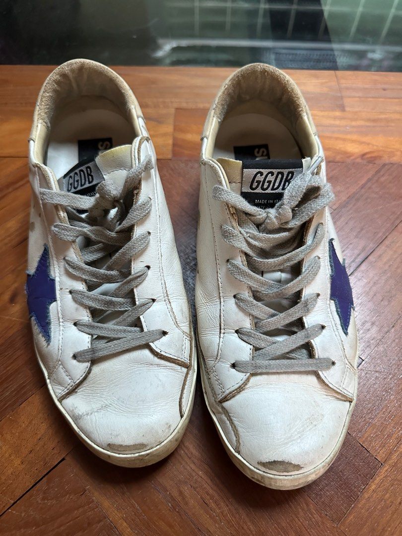 Distressed superstar sneakers on sale
