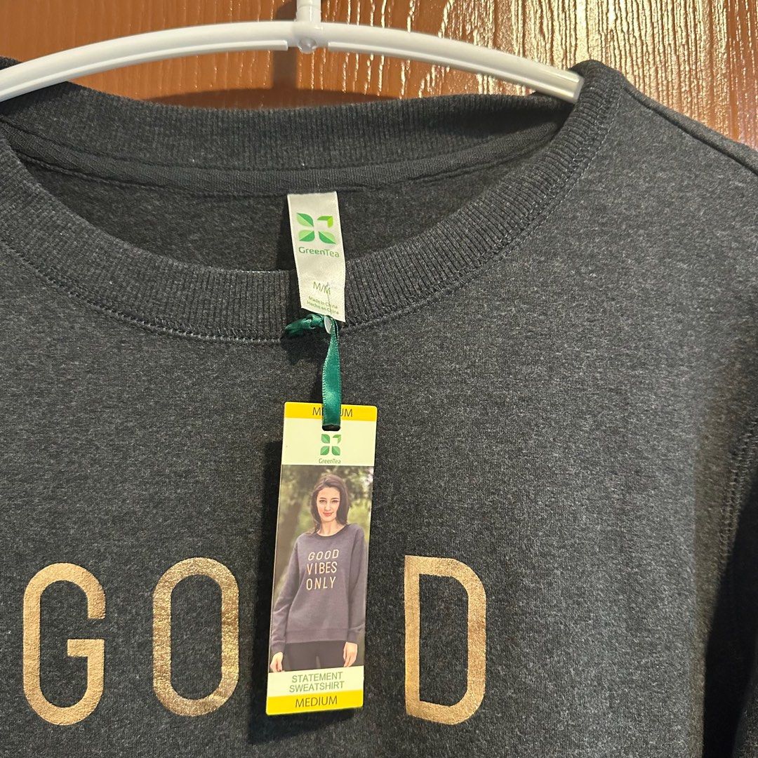 Green tea 2025 statement sweatshirt