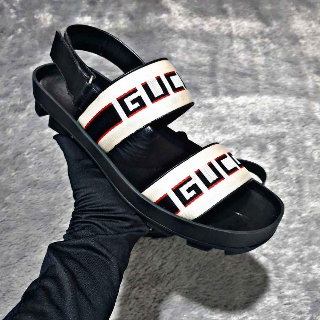 Gucci stripe strap sandal hotsell