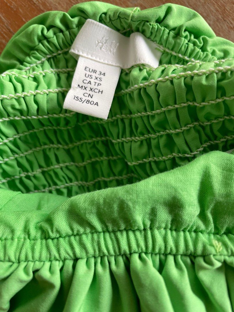 Green skirt h and m top