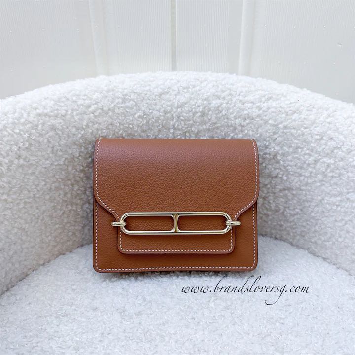 Hermes Mini Roulis in Gold Leather and GHW, Luxury, Bags & Wallets on ...