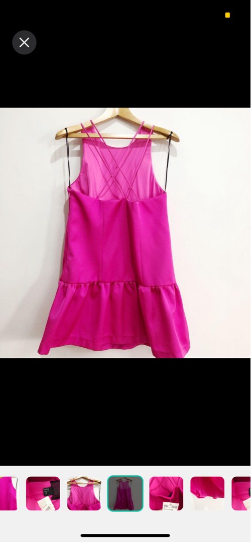 Handm Hot Pink Dress Strappy Backless Womens Fashion Dresses And Sets Dresses On Carousell 9026