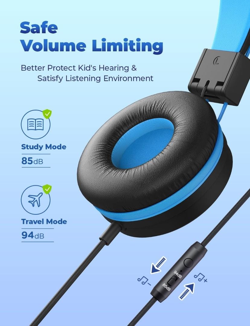 iClever HS14 Kids Headphones Headphones for Kids with 94dB Volume