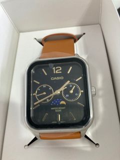 Casio square watch on sale gold